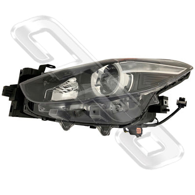 3439794-11 - HEADLAMP - L/H - MANUAL - HALOGEN - ECE - TO SUIT MAZDA 3 2017- BN- FACELIFT