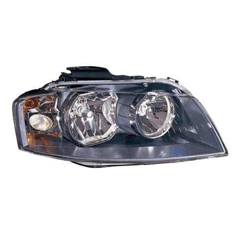 HEADLAMP - R/H - BLACK - TO SUIT AUDI A3 2003-