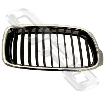 GRILLE - R/H - MAT DARK GREY W/CHROME MOULDING - TO SUIT BMW 3'S F30 2012-