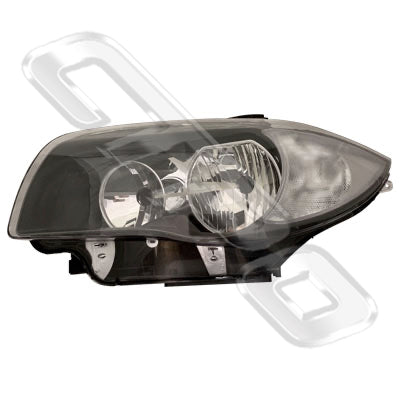 HEADLAMP - L/H - ELECTRIC - NON BULB SHIELD - TO SUIT BMW 1'S E87 2007-2011 F/LIFT