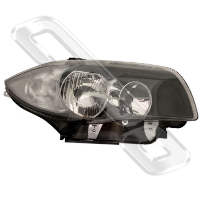 HEADLAMP - R/H - ELECTRIC - NON BULB SHIELD - TO SUIT BMW 1'S E87 2007-2011 F/LIFT