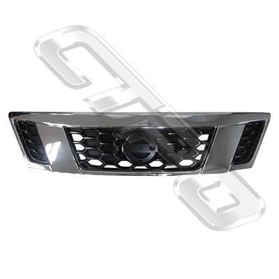 GRILLE - CHROME/BLACK - NARROW - TO SUIT NISSAN CARAVAN NV350 / E26 2013-