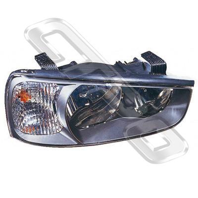 HEADLAMP - R/H - BLACK - MANUAL - TO SUIT HYUNDAI ELANTRA 2002-