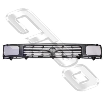 GRILLE - W/BEZEL - DARK GREY - HAT BADGE - TO SUIT TOYOTA HILUX 2WD 1994-