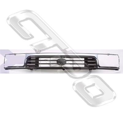 GRILLE - W/BEZEL - CHM/BLK - LARGE FLUSH H/L - TO SUIT TOYOTA  4WD/4 RUNNER/SURF 1992-