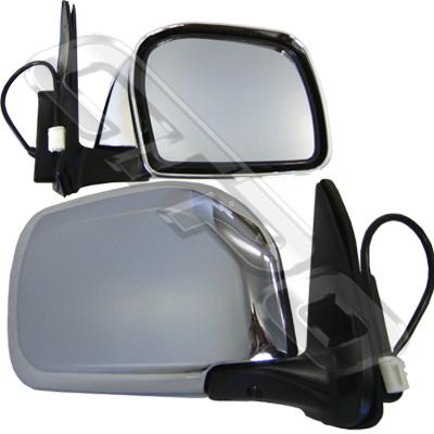 MIRROR - CNR MOUNTED - ELECT - R/H - CHR - TO SUIT TOYOTA HILUX 4WD 1999-01