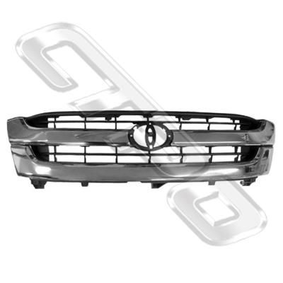 GRILLE - CHROME BLACK - CENTRE - TO SUIT TOYOTA HILUX 2WD 2002-