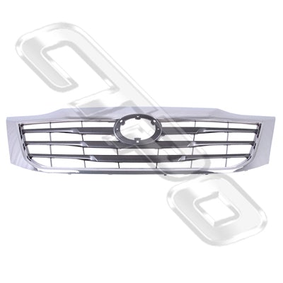 GRILLE - CHROME PAINTED - SILVER/BLACK - TO SUIT TOYOTA HILUX 2011-