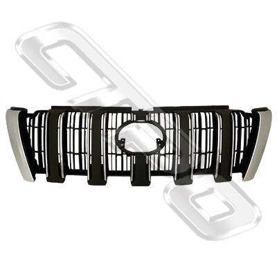 GRILLE - BLACK/CHROME - TO SUIT TOYOTA PRADO KZJ150 2014-  FACELIFT