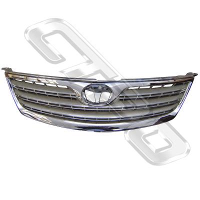 GRILLE - CHROME/SILVER - TO SUIT TOYOTA AURION 2006-