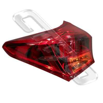 REAR LAMP - L/H - OUTER - LED - TO SUIT TOYOTA COROLLA 2012- HATCH