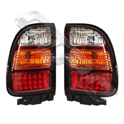 REAR LAMP - SET - L&R - LED - CLEAR/YELLOW/RED - TO SUIT TOYOTA RAV4 1998-00